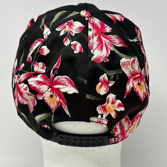 Vintage 80s Seagate Floral Hat Cap Computers Technology Hawaiian Snapback Black - Picture 3 of 9